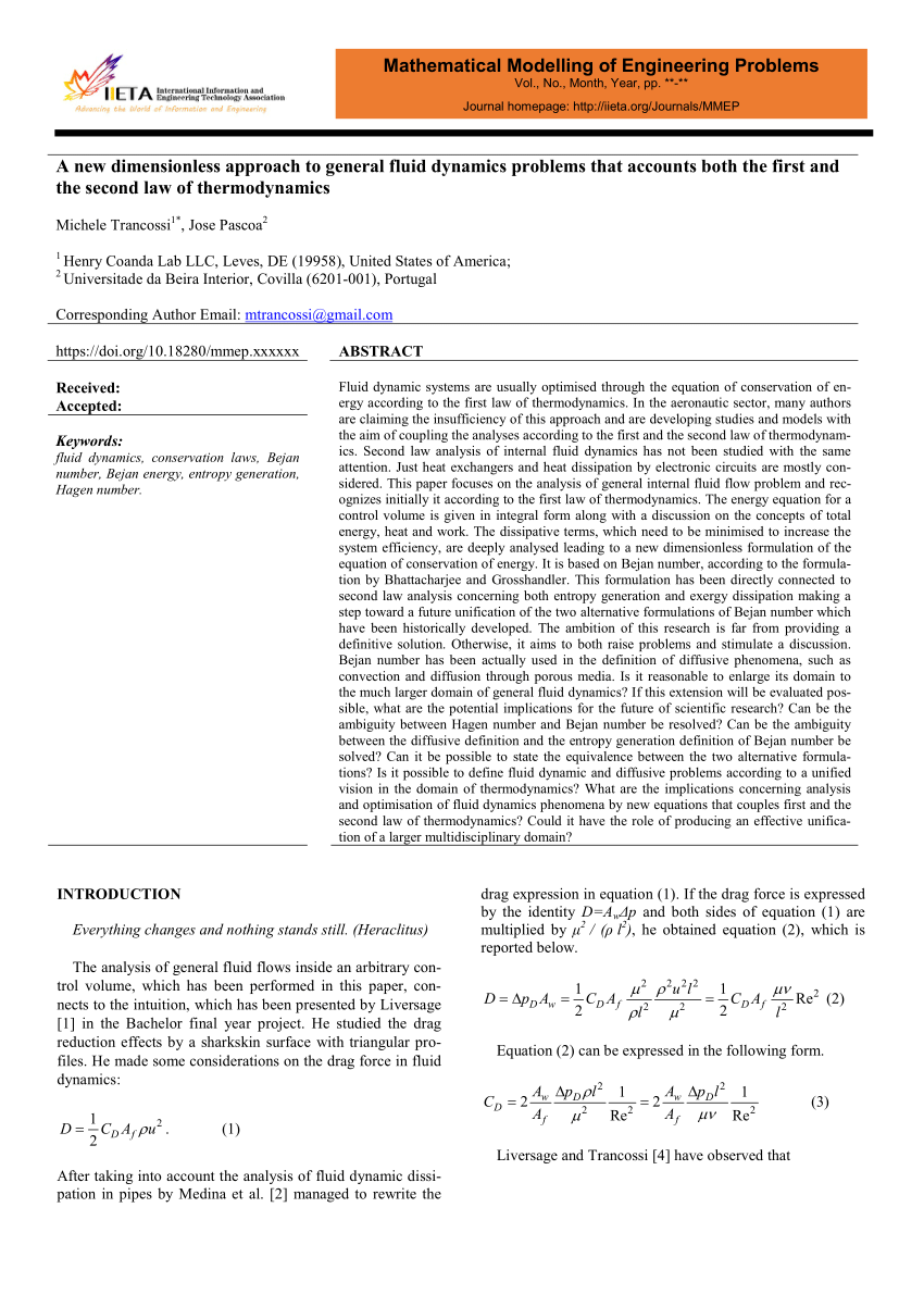 fluid dynamics example problems